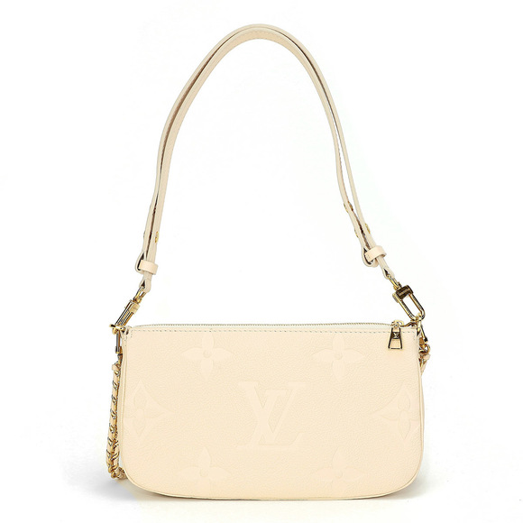 Louis Vuitton Pochette Bag Monogram Tan Shoulder Accessoire Multi Empreinte - Picture 1 of 9